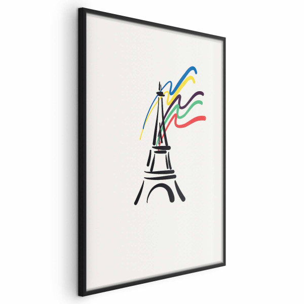 Plakat Wieża Eiffla i kolory 40x60 cm 581922