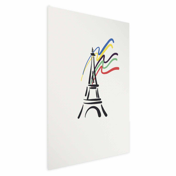 Plakat Wieża Eiffla i kolory 40x60 cm 582855