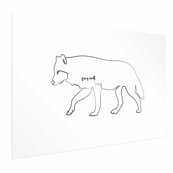 Plakat Wilk 30x21 cm 577105