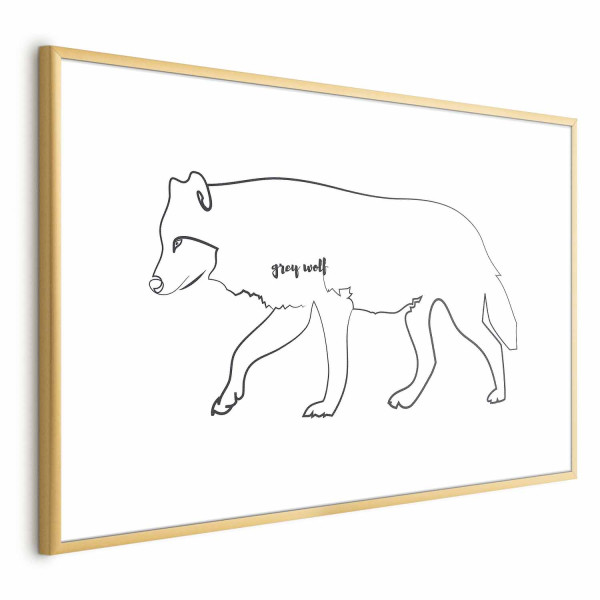 Plakat Wilk 90x60 cm 581941