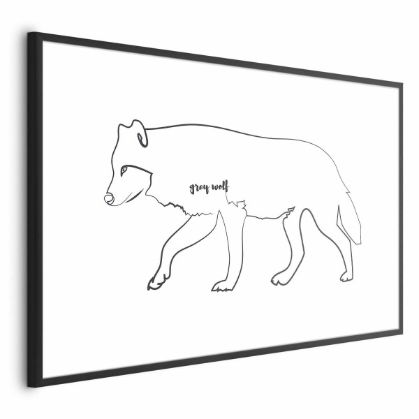 Plakat Wilk 90x60 cm 583571