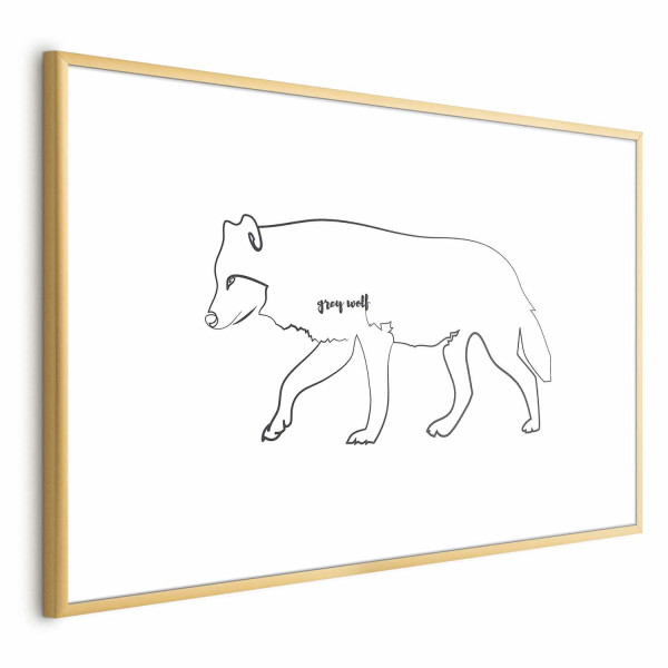Plakat Wilk 90x60 cm 590299