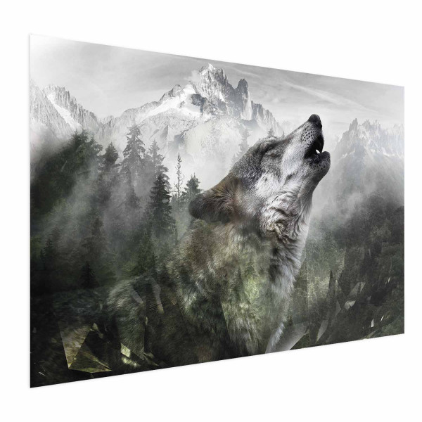 Plakat Wyjący wilk 30x21 cm 591026