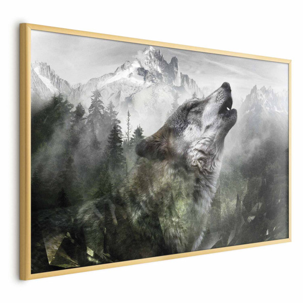Plakat Wyjący wilk 42x29,7 cm 586952