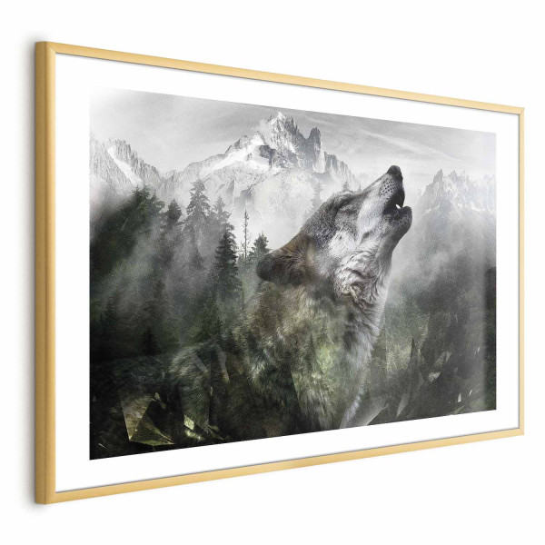 Plakat Wyjący wilk 60x40 cm 583052