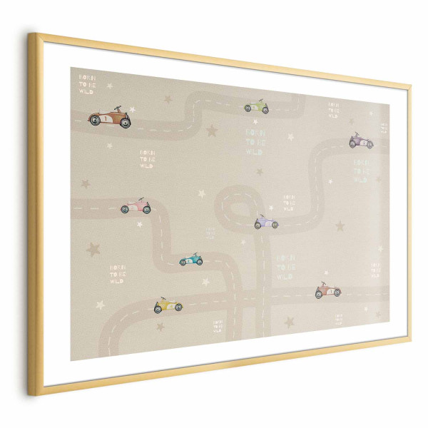 Plakat Wyścigowe autka 90x60 cm 581580