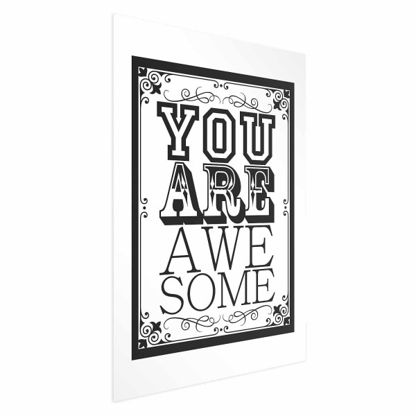 Plakat You are awesome 21x30 cm 587375
