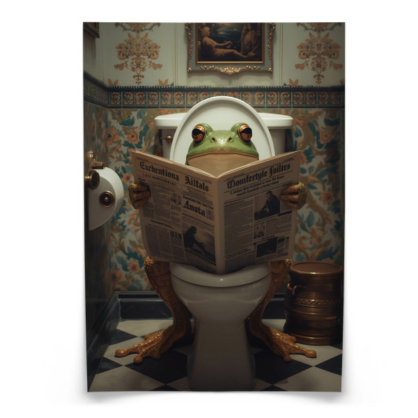 Plakat Żaba w toalecie 20x30cm 991934