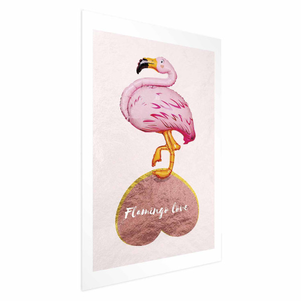 Plakat Zakochany flaming 29,7x42 cm 589085