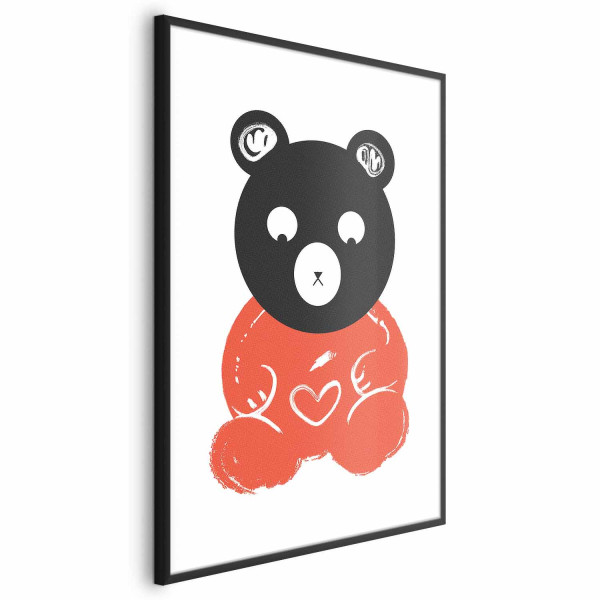 Plakat Zamyślony miś 21x30 cm 582044