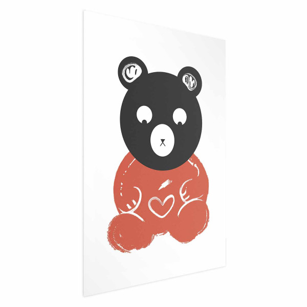 Plakat Zamyślony miś 21x30 cm 582955