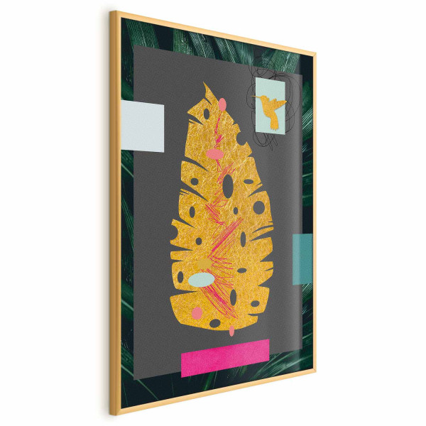 Plakat Złoty liść 21x30 cm 580345