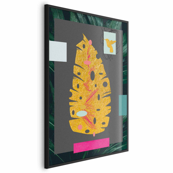 Plakat Złoty liść 21x30 cm 578577