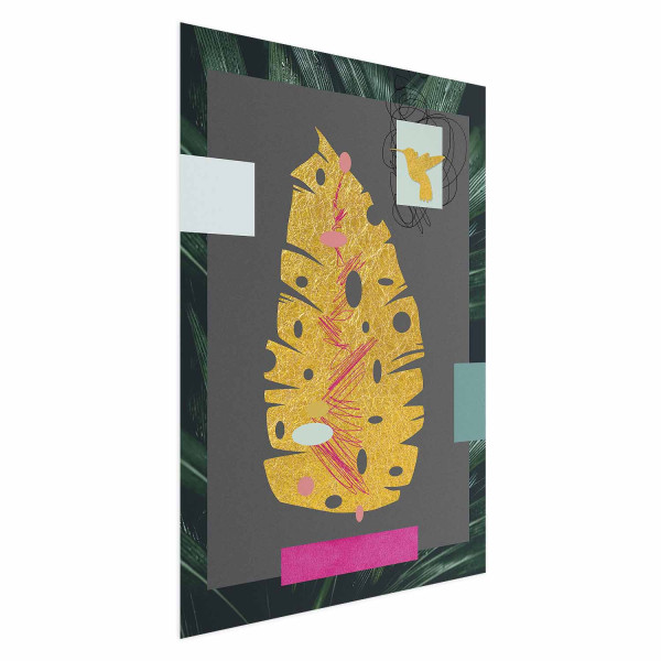 Plakat Złoty liść 40x60 cm 586713