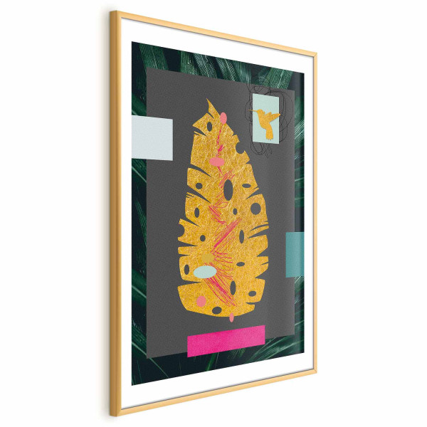 Plakat Złoty liść 60x90 cm 585062