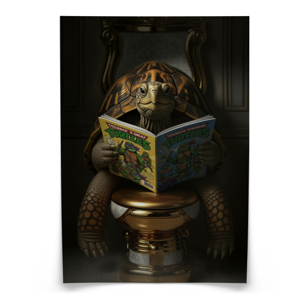 Plakat Żółw z komiksem 20x30cm 991918