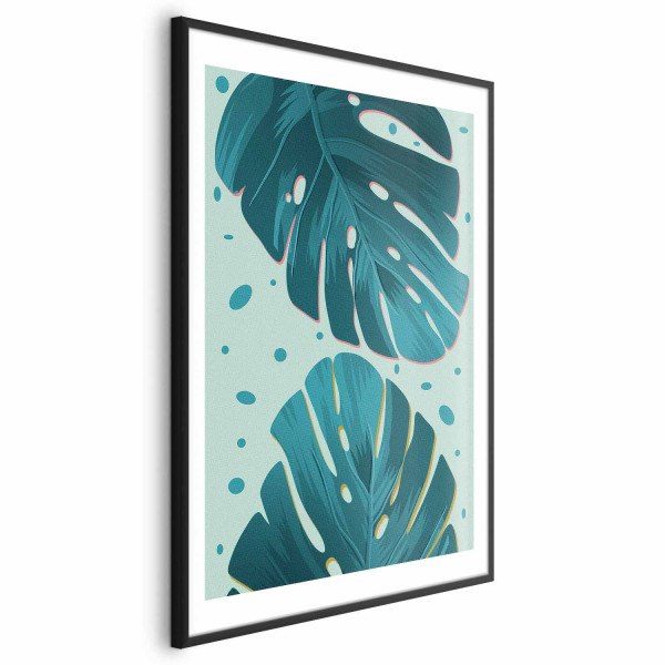 Plakat Zroszone liście 21x30 cm 591402