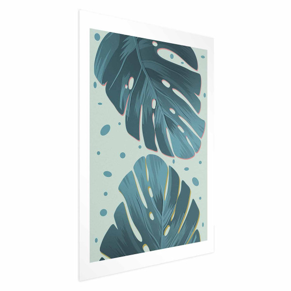 Plakat Zroszone liście 29,7x42 cm 586907