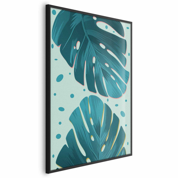 Plakat Zroszone liście 40x60 cm 584324