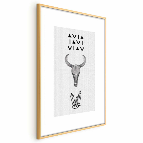 Plakat Zwierzęca czaszka 21x30 cm 590940
