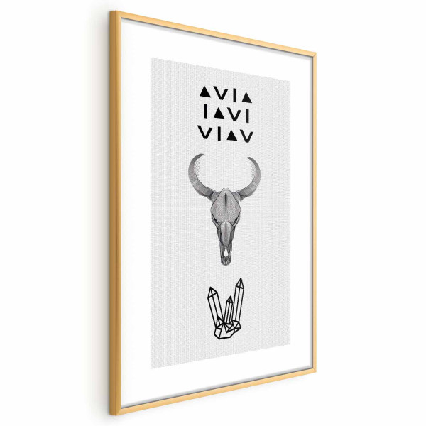 Plakat Zwierzęca czaszka 29,7x42 cm 588177
