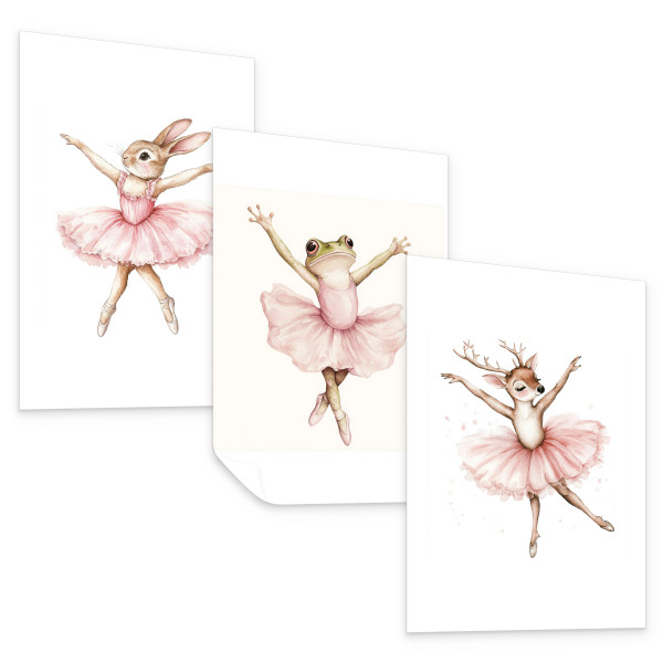 Plakaty Urocze baleriny SET 3x A3 996180