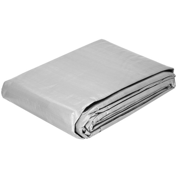 Plandeka 2x4m 210g/m2 gruba płachta ochronna szara 401292