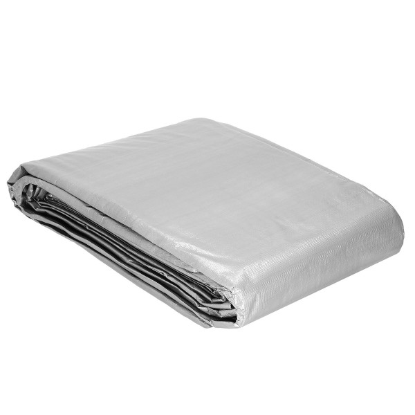 Plandeka 4x5m 210g/m2 gruba płachta ochronna szara 455223