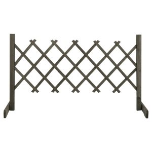 Płot kratkowy Szary 120 x 60 cm Drewno vidaXL 492395 Płot kratkowy Szary 120 x 60 cm Drewno vidaXL 492395