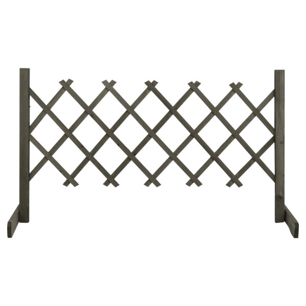 Płot kratkowy Szary 120 x 60 cm Drewno vidaXL 492395