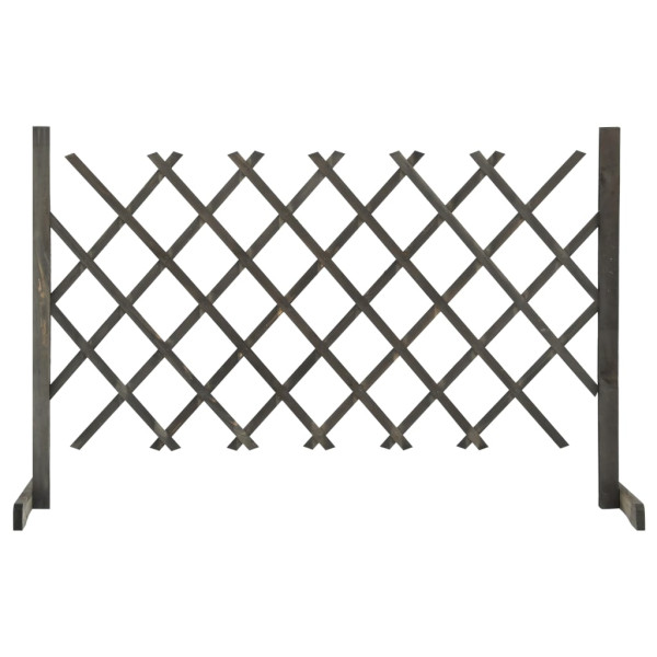Płot kratkowy Szary 120 x 90 cm Drewno vidaXL 492391