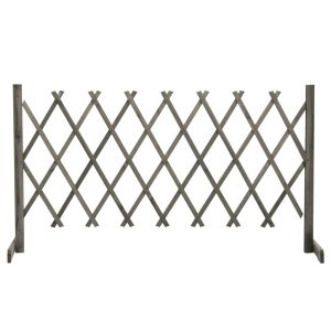 Płot kratkowy Szary 150 x 80 cm Drewno vidaXL 492394 Płot kratkowy Szary 150 x 80 cm Drewno vidaXL 492394