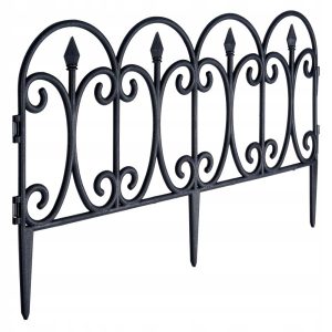 Płotek ogrodowy 240cm Vilde plastikowy czarny border palisada obrzeże 1072497 Płotek ogrodowy 240cm Vilde plastikowy czarny border palisada obrzeże 1072497