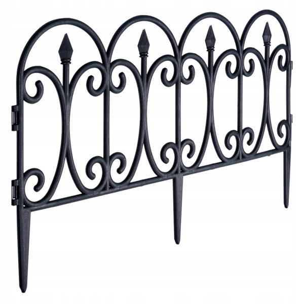 Płotek ogrodowy 240cm Vilde plastikowy czarny border palisada obrzeże 1072497