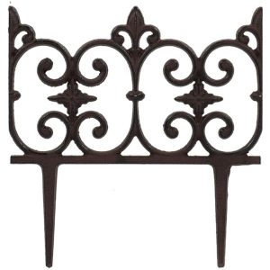 Płotek ogrodowy żeliwny brązowy 28×26 cm dekoracyjny 949455 Płotek ogrodowy żeliwny brązowy 28×26 cm dekoracyjny 949455