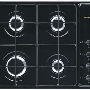 Płyta gazowa 58 cm Czarny emalia SMEG S64SN 438417 Płyta gazowa 58 cm Czarny emalia SMEG S64SN 438417