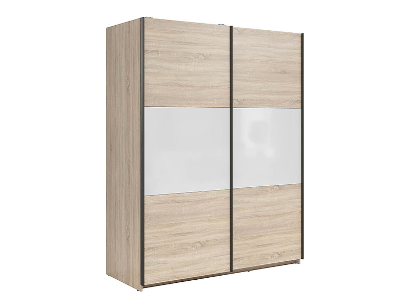 Szafa przesuwna Tetrix 153 cm dąb sonoma/biały połysk 74071