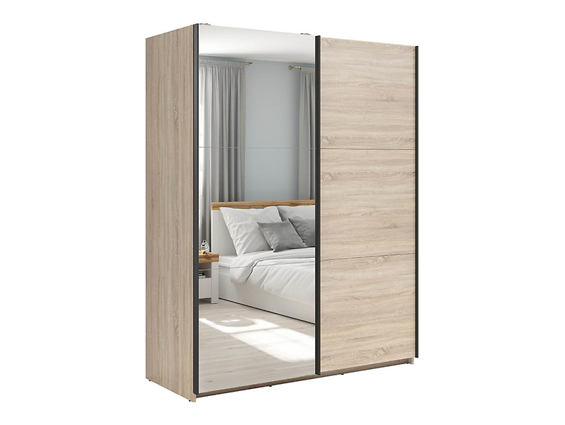 Szafa przesuwna Tetrix 153 cm z lustrem dąb sonoma 74078