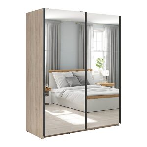 Szafa przesuwna Tetrix 153 cm z lustrem dąb sonoma 74075 Szafa przesuwna Tetrix 153 cm z lustrem dąb sonoma 74075