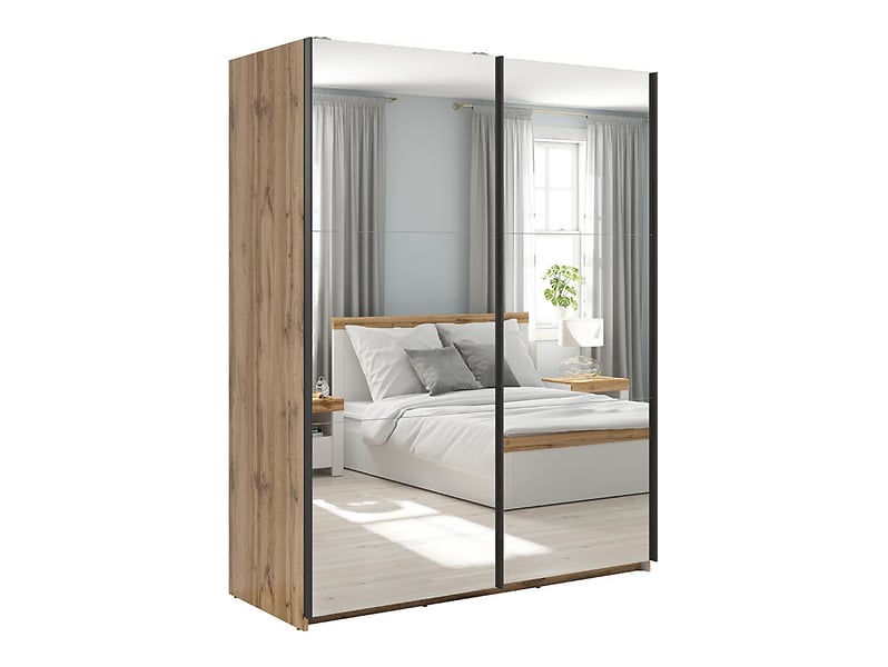 Szafa przesuwna Tetrix 153 cm z lustrem dąb wotan 74076
