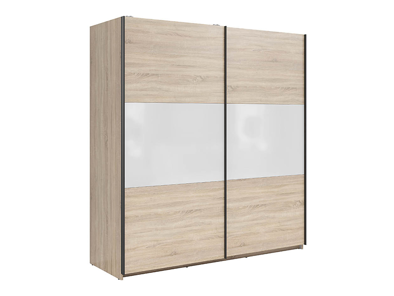 Szafa przesuwna Tetrix 183 cm dąb sonoma/biały połysk 74083