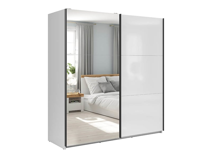 Szafa przesuwna Tetrix 183 cm z lustrem biały połysk 74089
