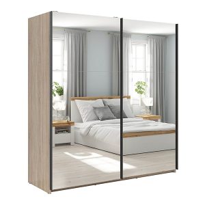 Szafa przesuwna Tetrix 183 cm z lustrem dąb sonoma 74087 Szafa przesuwna Tetrix 183 cm z lustrem dąb sonoma 74087
