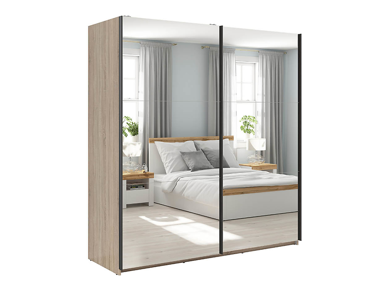 Szafa przesuwna Tetrix 183 cm z lustrem dąb sonoma 74087