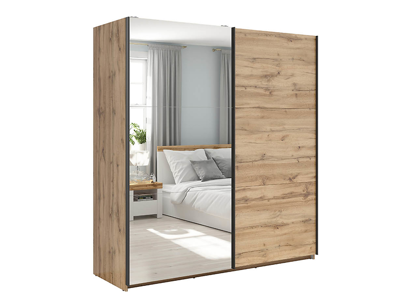 Szafa przesuwna Tetrix 183 cm z lustrem dąb wotan 74091