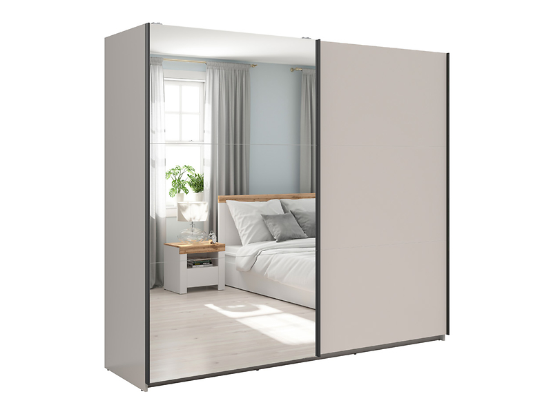 Szafa przesuwna Tetrix 220 cm z lustrem kaszmir 823893