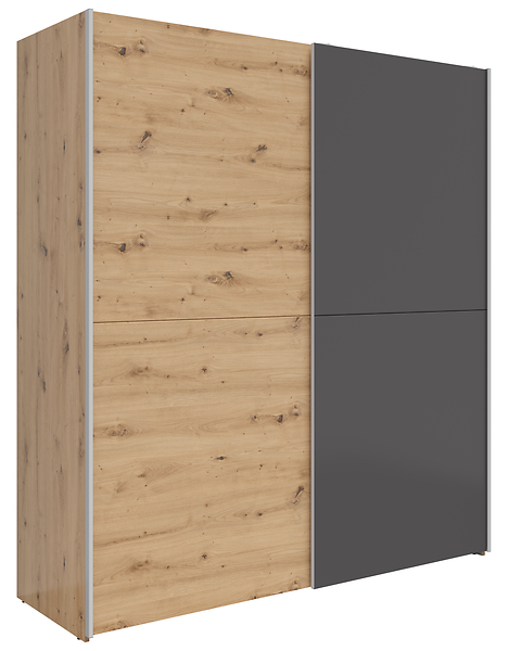 Szafa przesuwna Time 2 170 cm dąb artisan/grafit 764397