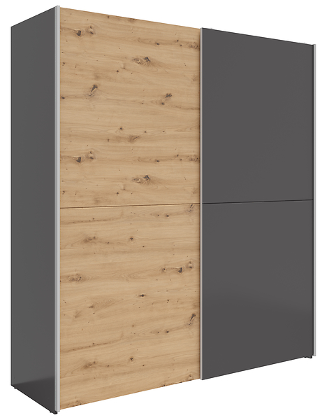 Szafa przesuwna Time 2 170 cm grafit/dąb artisan 764398