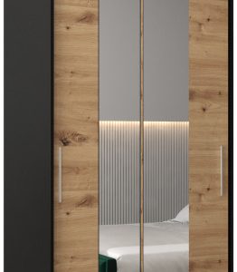 Szafa przesuwna Tokyo 1 100 czarny + artisan z nadstawką 82367 Szafa przesuwna Tokyo 1 100 czarny + artisan z nadstawką 82367