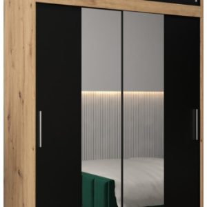 Szafa przesuwna Tokyo 1 150 artisan + czarny z nadstawką 82121
